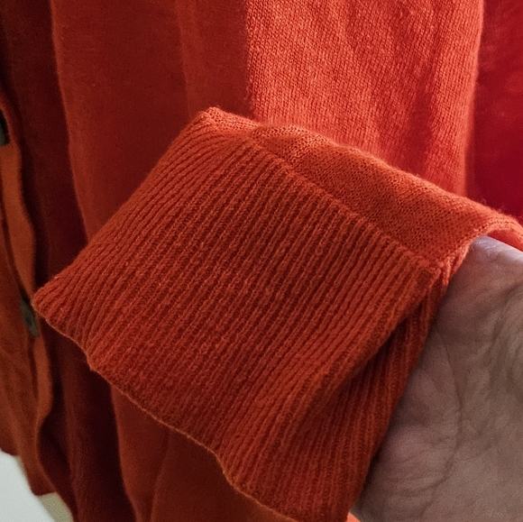 Anthropologie Moth Long Sleeve Button Up V-Neck Cardigan Size Slits Size Large - Picture 6 of 16